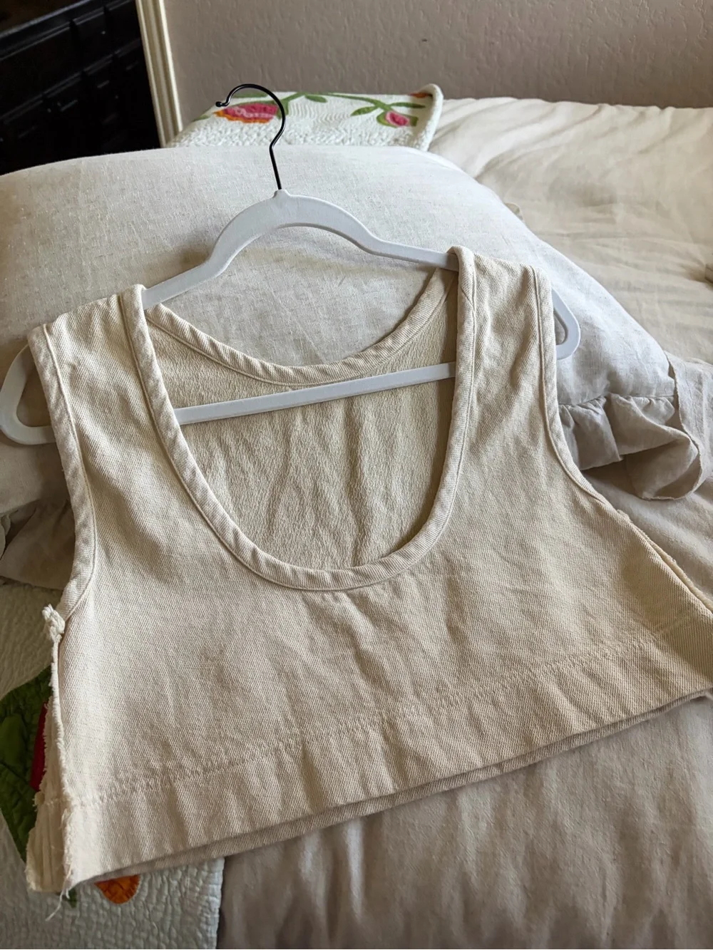 Free People Scoop Back Crop Tank Top